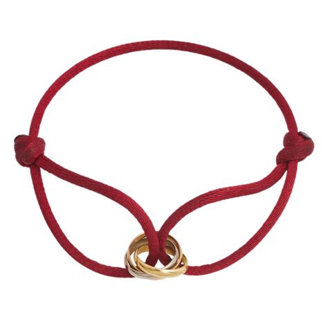 cartier red rope bracelet|cartier trinity bracelet red ribbon.